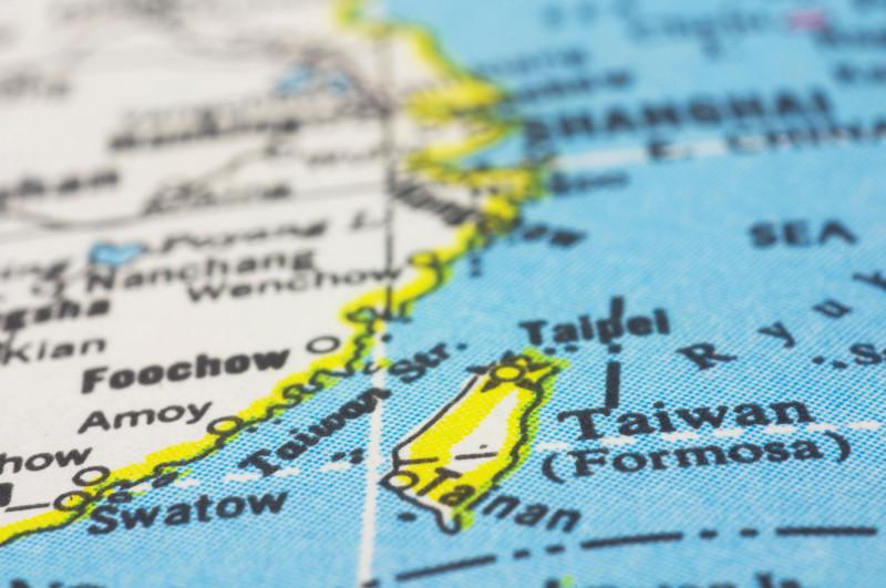 taiwan on map