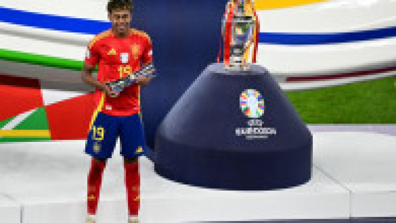 Selecţionata Spaniei a câştigat Campionatul European de fotbal - EURO 2024, duminică seara, pe Olympiastadion din Berlin, după ce a învins Anglia în finală, cu scorul de 2-1 (0-0). FOTO: Profimedia Images | Poza 10 din 23