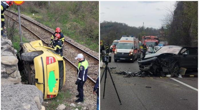 Accident grav pe Valea Oltului între două mașini. O femeie însărcinată a murit la spital câteva ore mai târziu