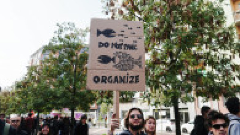 Mari demonstraţii au avut loc în toată Italia, în semn de protest faţă de criza costului vieţii, război, reînarmare şi politicile guvernului Meloni. Foto: Profimedia | Poza 6 din 7