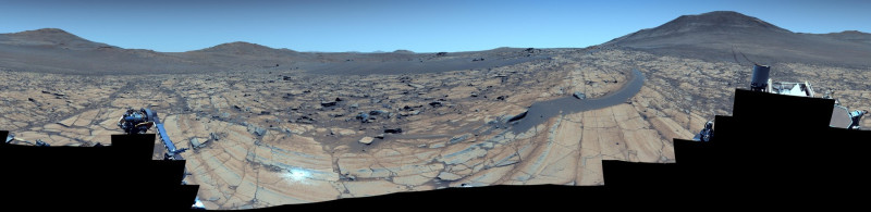 How's this for a holiday snap? Robot snaps image of Red Planet with blue sky